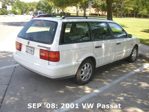SEP '08: 2001 VW Passat