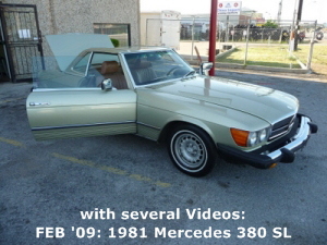 FEB '-9: 1981 Mercedes 380 SL + Videos