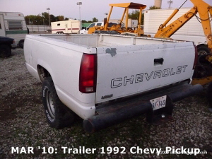 MAR '10: Trailer 1992 Chevy Pickup