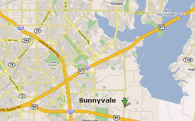 Map Sunnyvale TX 400x249