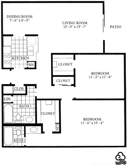 Floor Plan 2bdrma